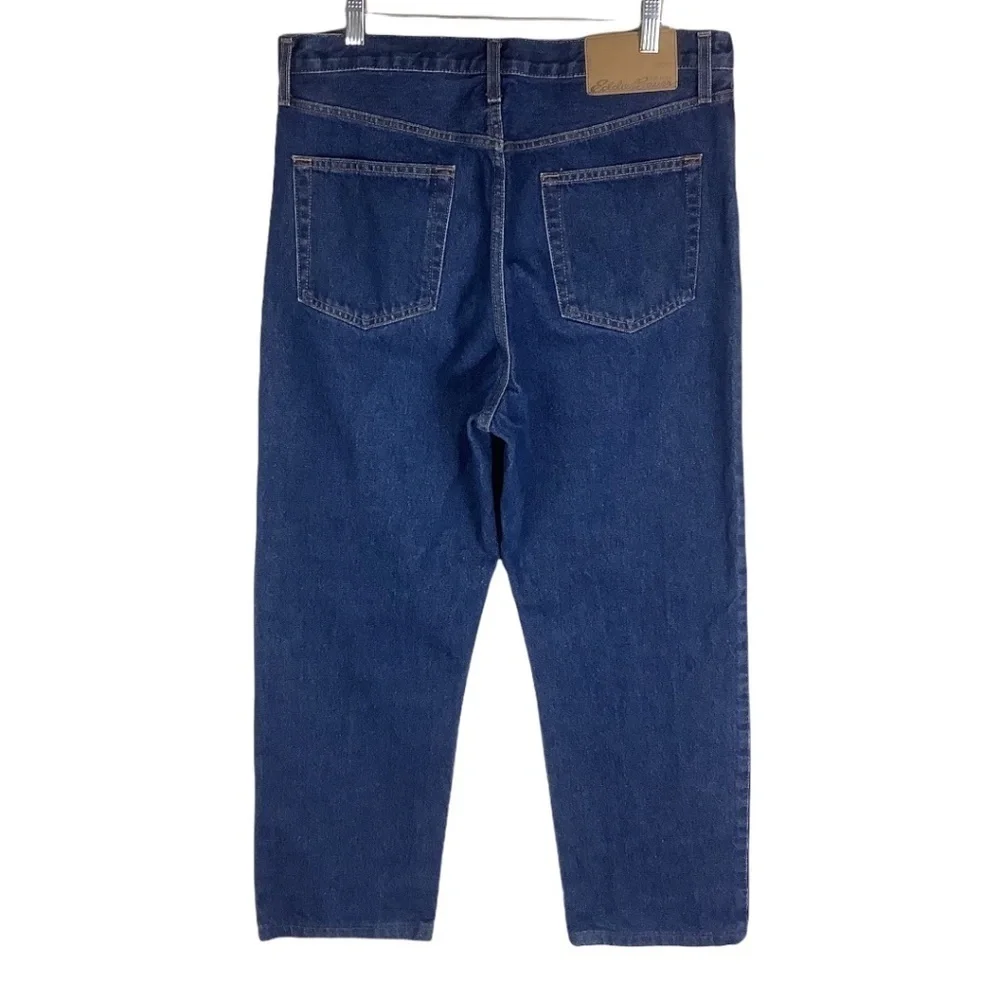 Eddie Bauer Men's Traditional Fit Dark Wash‎ Blue Denim Jeans